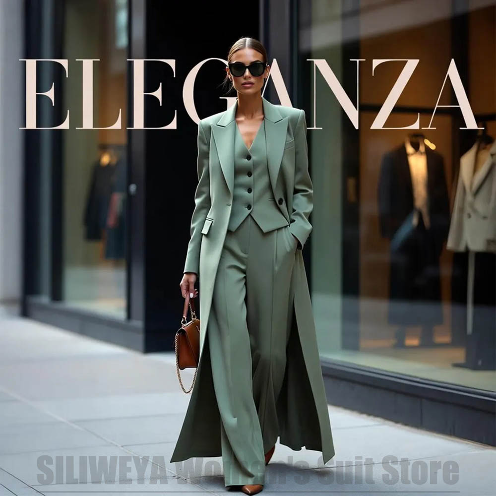 Women Formal Wear Blazers - Şık Kadın Takım Elbise Üç Parçalı