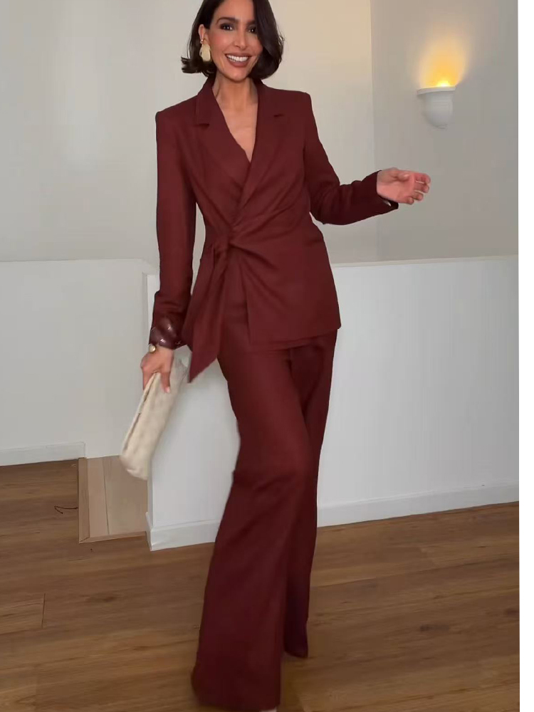 Women Formal Wear Blazers - Moda Ofis Bayan Blazer Pantolon Takım