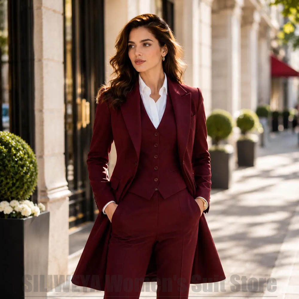 Women Formal Wear Blazers - Şık Kadınlar İçin 3 Parçalı Takım
