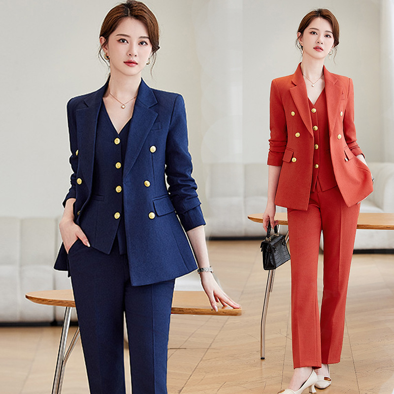 Women Formal Wear Shirt And Pant - Kadınlar için Lacivert Takım Elbise Seti,