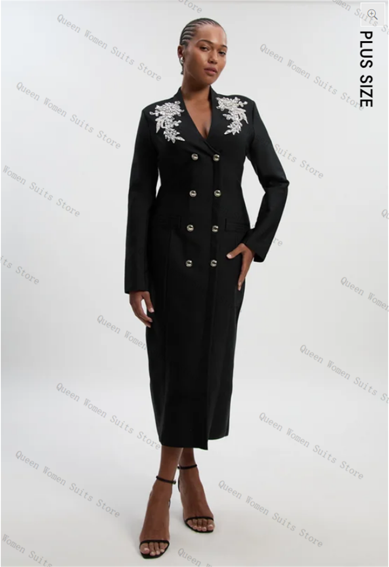 Women'S Formal Jackets To Wear With Dresses - Siyah Pamuklu Kadın Takım Elbise 1
