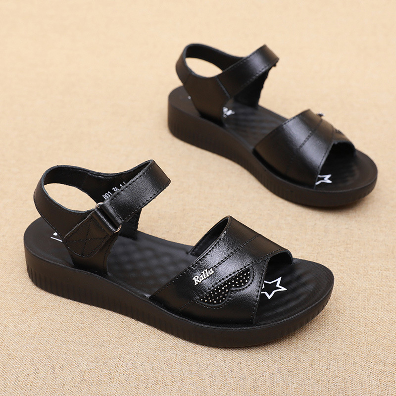 Kadınlar İçin Siyah Deri T-Ask - Formal Women Daily Wear Sandals incelemesi ve fiyatı