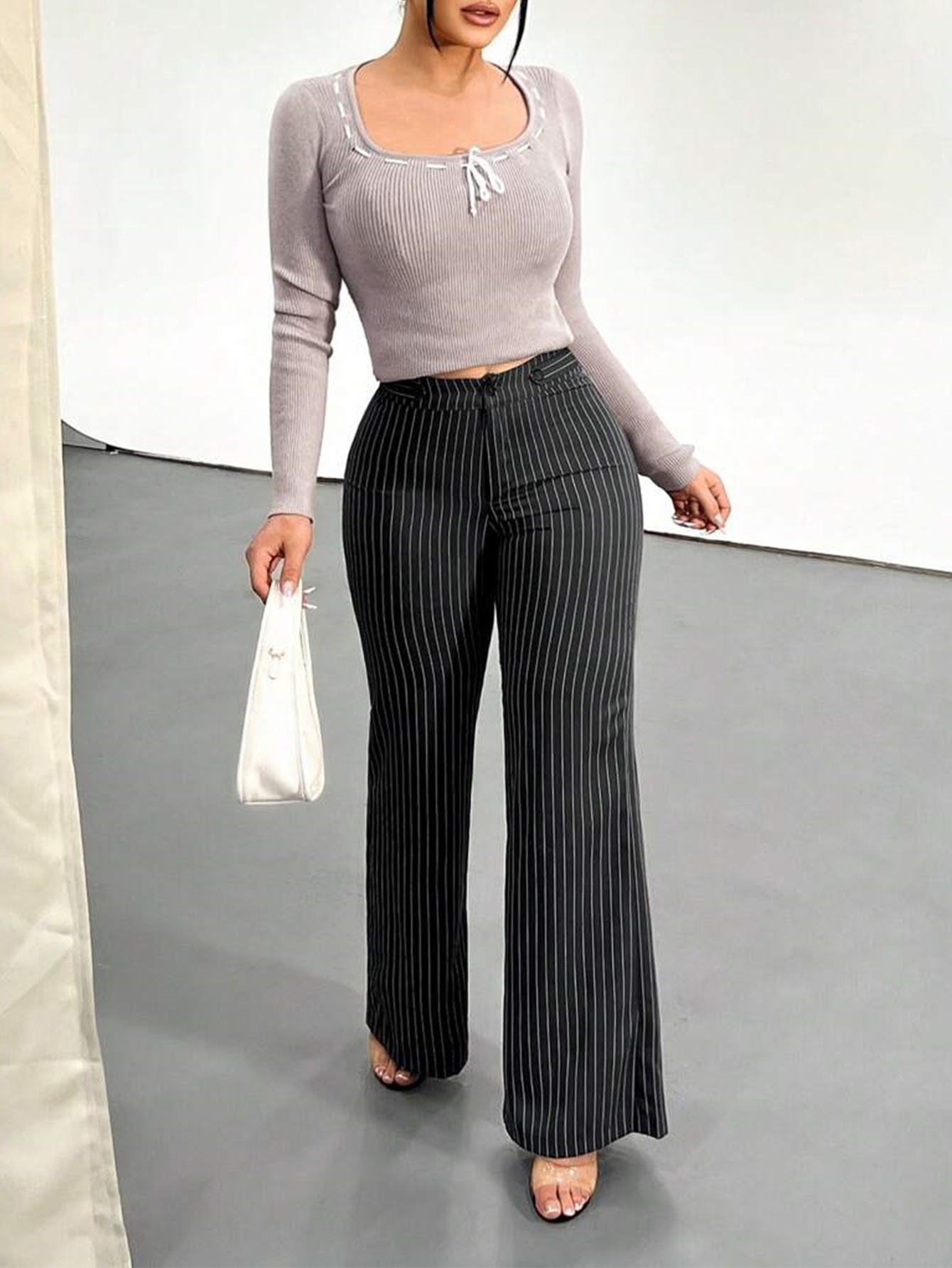 Kadınlar için Çizgili Pantolon - Women Formal Wear Trousers incelemesi ve fiyatı