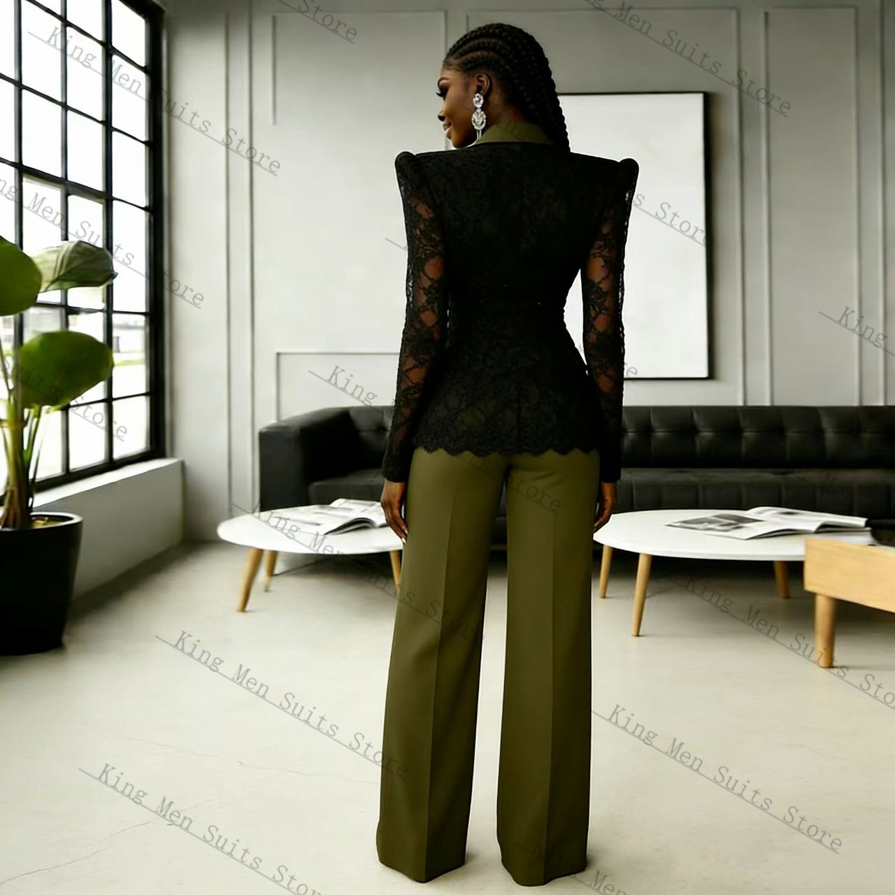 Yeşil Siyah Dantel Kadın Takım - Women'S Formal Wear For A Wedding Guest incelemesi ve fiyatı