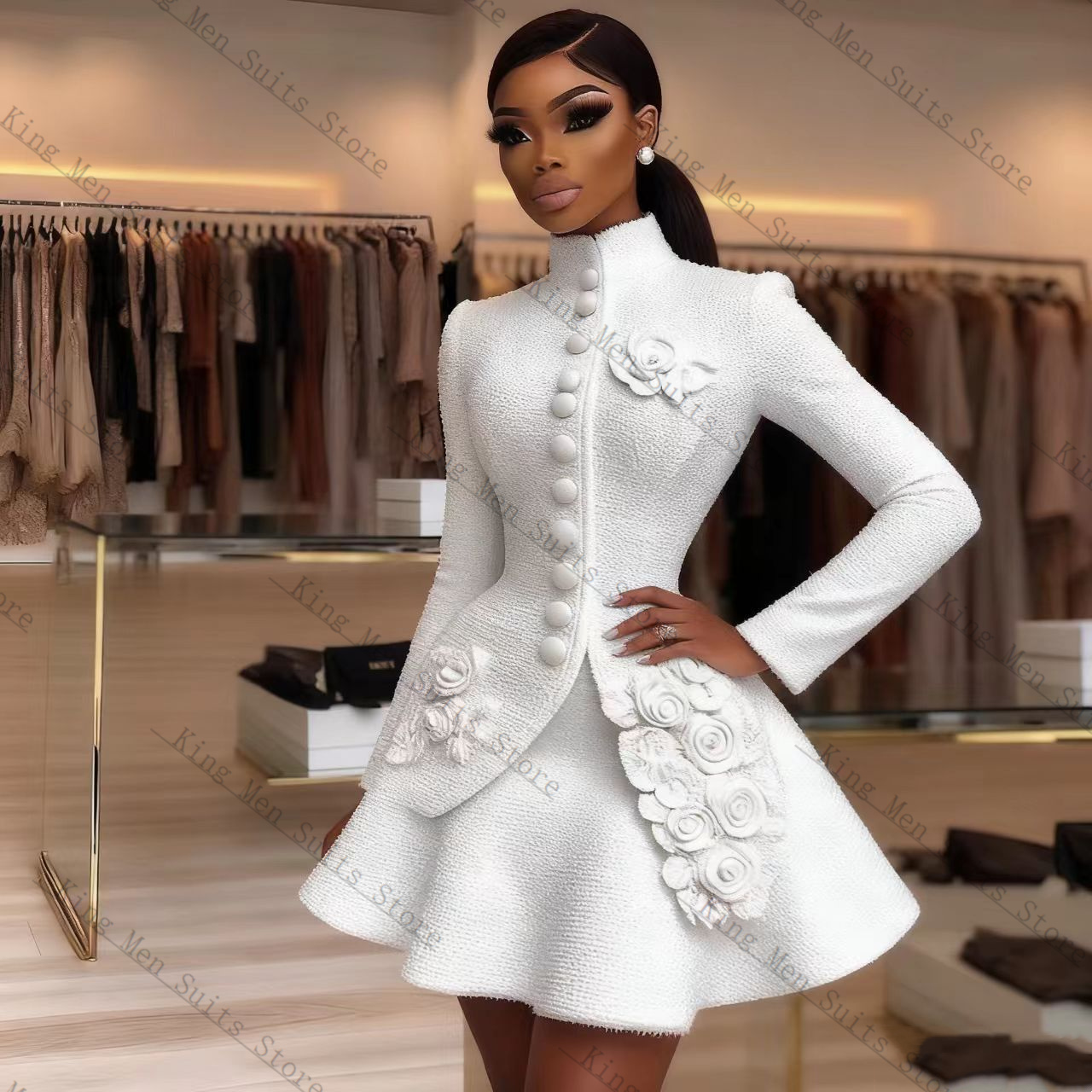 Lüks Beyaz Kadın Takım Elbise  - Women'S Formal Jackets To Wear With Dresses incelemesi ve fiyatı