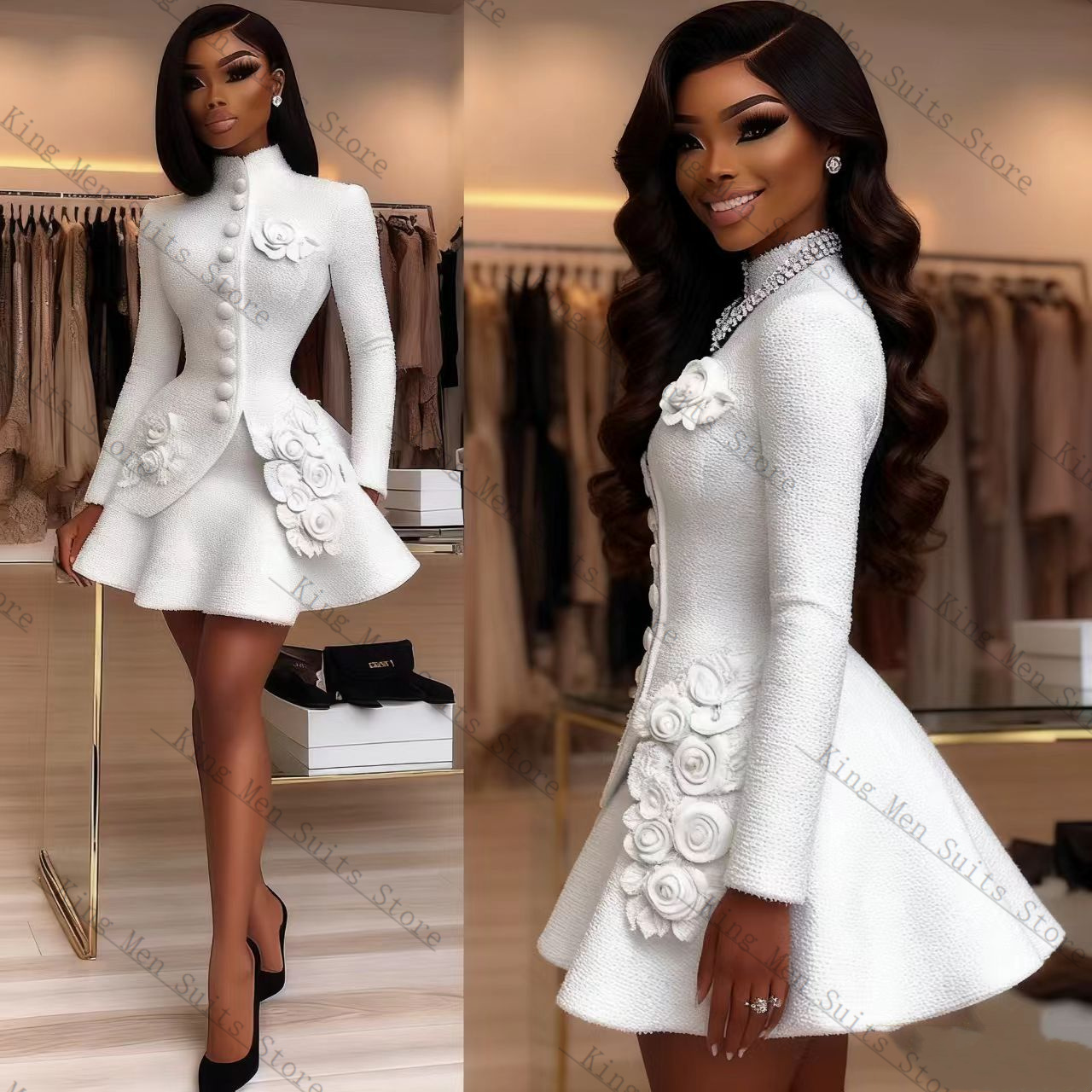 Lüks Beyaz Kadın Takım Elbise  - Women'S Formal Jackets To Wear With Dresses incelemesi ve fiyatı
