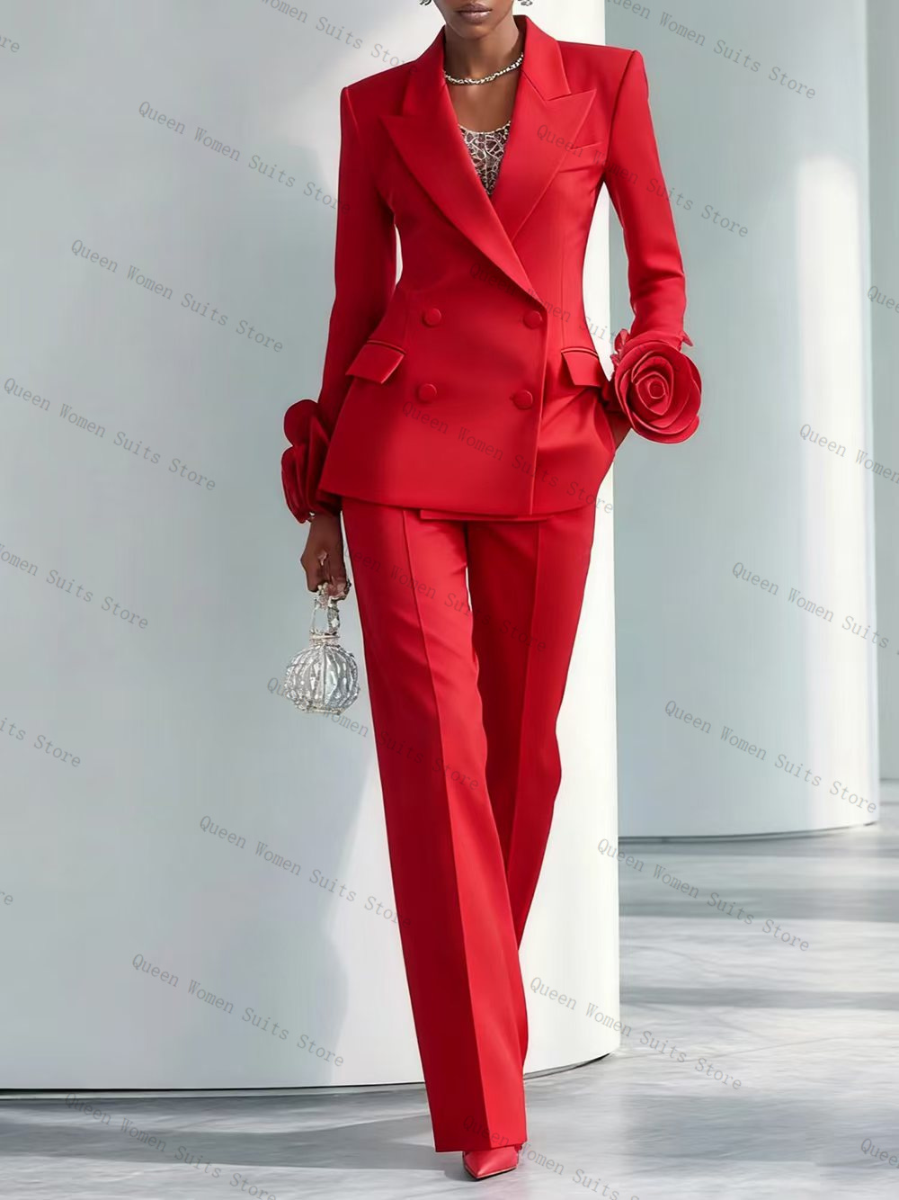 Lüks Kırmızı Kadın Takım Elbis - Women'S Formal Wear For A Wedding Guest incelemesi ve fiyatı