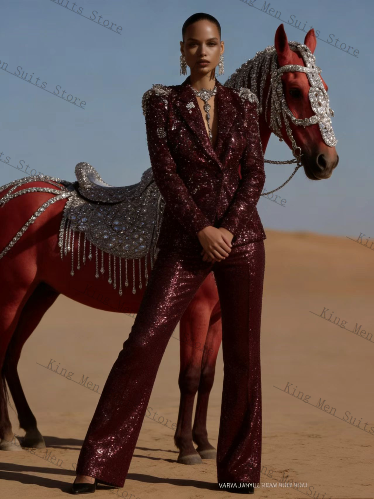 Bordo Parlak Kadın Takım Elbis - Women'S Formal Wear For A Wedding Guest incelemesi ve fiyatı