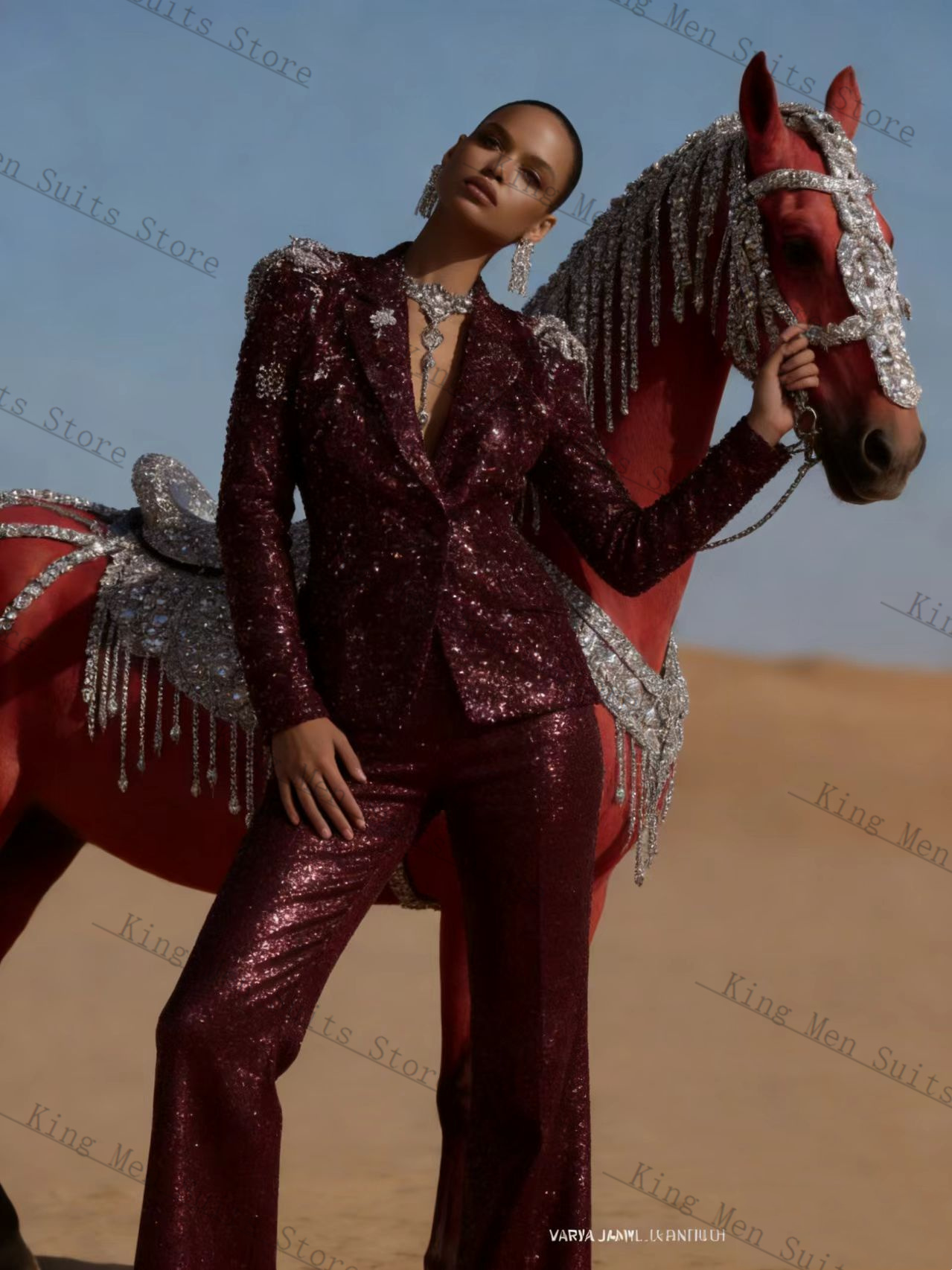 Bordo Parlak Kadın Takım Elbis - Women'S Formal Wear For A Wedding Guest incelemesi ve fiyatı