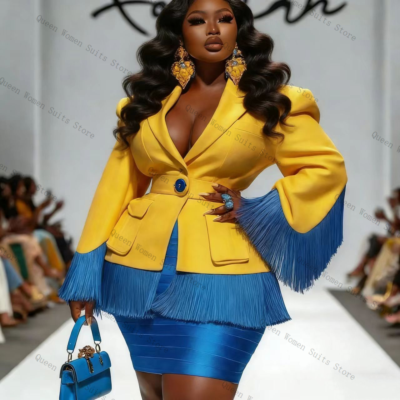 Mavi Püskül Kadın Takım Elbise - Women'S Formal Jackets To Wear With Dresses incelemesi ve fiyatı